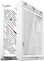 The ASUS ROG Strix Helios II White Edition is an EATX mid-tower gaming PC case featuring dual tempered glass panels and an aluminum diamond-grille design, four pre-installed...