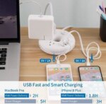 Travel Power Strip with USB Ports, NTONPOWER Cruise Approved Power Strip with 3 Outlet 3 USB, 5 ft Extension Cord with USB Ports, Compact for Indoor