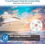 Travel Power Strip with USB Ports, NTONPOWER Cruise Approved Power Strip with 3 Outlet 3 USB, 5 ft Extension Cord with USB Ports, Compact for Indoor