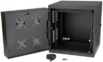 Tripp Lite 12U Wall-Mount Rack Enclosure Cabinet for Harsh Environments (NEMA 12), Hinged Back, Switch-Depth (SRW12USNEMA)