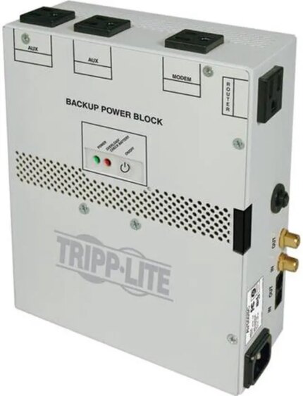 Tripp Lite 550 VA Audio / Video Backup Power Block - Exclusive UPS Protection for Structured Wiring Enclosure (AV550SC)