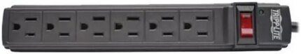 Tripp Lite 6-Outlet Power Strip, 6 ft. Cord, Black Housing (PS66B)