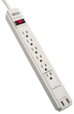 Tripp Lite 6 Outlet Surge Protector Power Strip 6Ft Cord 990 Joules Dual Usb Charging Led & Insurance (Tlp606usb)