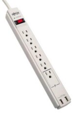 Tripp Lite 6 Outlet Surge Protector Power Strip 6Ft Cord 990 Joules Dual Usb Charging Led & Insurance (Tlp606usb)