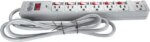 Tripp Lite 7-Outlet Surge Protector Power Strip, 6 Feet Cord, 1080 Joules, Individually-Controlled Outlets (TLP76MSG)