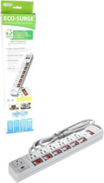 Tripp Lite 7-Outlet Surge Protector Power Strip, 6 Feet Cord, 1080 Joules, Individually-Controlled Outlets (TLP76MSG)