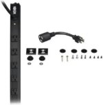 Tripp Lite Basic PDU, 20A, 14 Outlets (5-15/20R), 120 V, L5-20P/5-20P Adapter, 15 ft. Cord, 0U Vertical Rack-Mount Power (PDUV20)