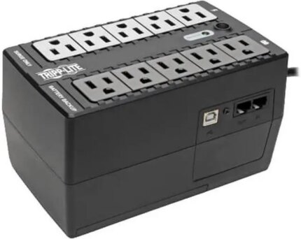 Tripp Lite Internet Office 120V 600 VA 300 Watts Standby UPS, Ultra-Compact Desktop, USB (INTERNET600U)