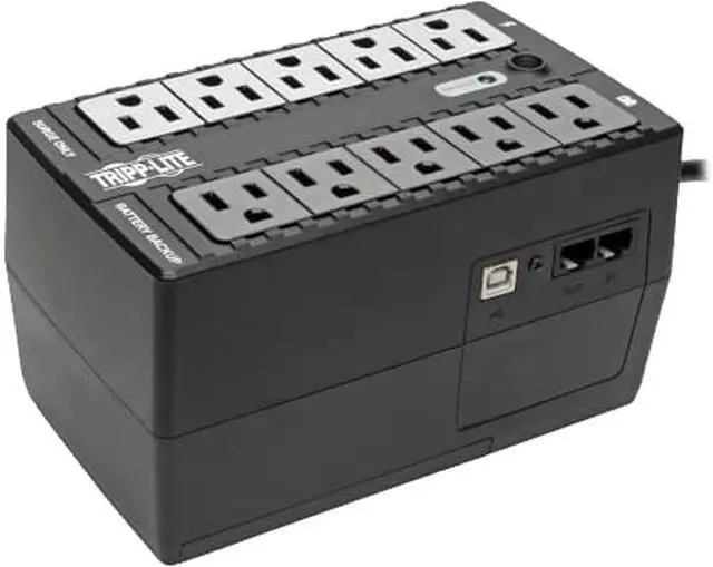 Tripp Lite Internet Office 120V 600 VA 300 Watts Standby UPS, Ultra-Compact Desktop, USB (INTERNET600U)