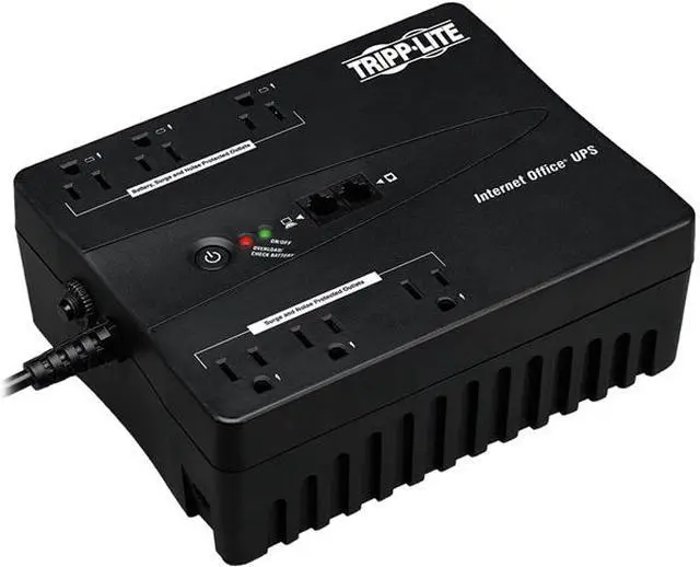 Tripp Lite INTERNET350U Series 350VA 210W Standby UPS - 6 NEMA 5-15R Outlets, 120V, 50/60 Hz, USB, 5-15P Plug, Desktop/Wall Mount - Ultra-compact