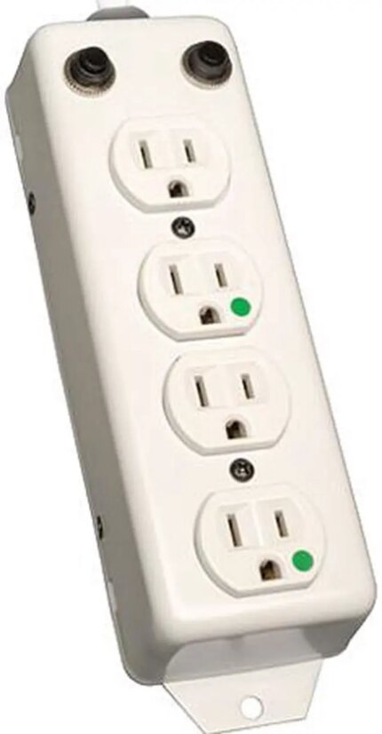Tripp Lite Medical-Grade Power Strip with 4 15A Hospital-Grade Outlets, 2 ft. Cord, For Patient-Care Vicinity – UL 1363A (PS-402-HG-OEM)