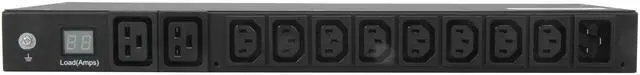 Tripp Lite Metered PDU, 3.2-3.8kW Single-Phase 200-240V (8 C13 & 2 C19), C20 / L6-20P Adapter, 12ft Cord, 1U Rack-Mount, TAA (PDUMH20HV)