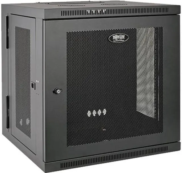 Tripp Lite SmartRack 12U UPS-Depth Wall-Mount Rack Enclosure Cabinet, Hinged Back