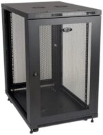 Tripp Lite SR18UB Series SmartRack 18U Mid-Depth Half-Height Rack Enclosure Cabinet - 18U Rack Height x 19" Rack Width -Black -1000 lb Dynamic/Rolling