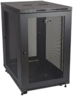 Tripp Lite SR18UB Series SmartRack 18U Mid-Depth Half-Height Rack Enclosure Cabinet - 18U Rack Height x 19" Rack Width -Black -1000 lb Dynamic/Rolling