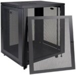 Tripp Lite SR18UB Series SmartRack 18U Mid-Depth Half-Height Rack Enclosure Cabinet - 18U Rack Height x 19" Rack Width -Black -1000 lb Dynamic/Rolling