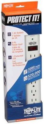 TRIPP LITE STRIKER 6 Feet 7 Outlets 1080 Joules Protect It! Surge Suppressor