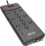 Tripp Lite Surge Protector Power Strip 12 Outlets, 2 USB Charging Ports Tel/Modem/Coax