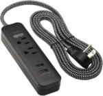 Tripp Lite Surge Protector Power Strip 2-Outlet 2 USB Ports 2.1A TLP206USB