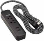 Tripp Lite Surge Protector Power Strip 2-Outlet 2 USB Ports 2.1A TLP206USB