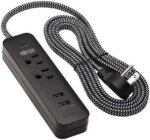Tripp Lite Surge Protector Power Strip 2-Outlet 2 USB Ports 2.1A TLP206USB