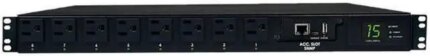 Tripp Lite Switched PDU with ATS, 1.4kW Single-Phase 120V (8 5-15R), 2 5-15P, 100 - 127V Input, 2 12 ft. Cords, 1U Rack-Mount, TAA (PDUMH15ATNET)