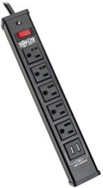 TRIPP LITE TLM526USBB 6.0 Feet 5 Outlets 450 Joules Surge Protector