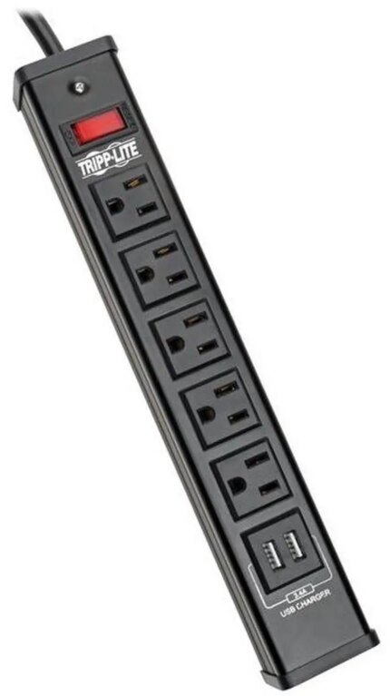TRIPP LITE TLM526USBB 6.0 Feet 5 Outlets 450 Joules Surge Protector