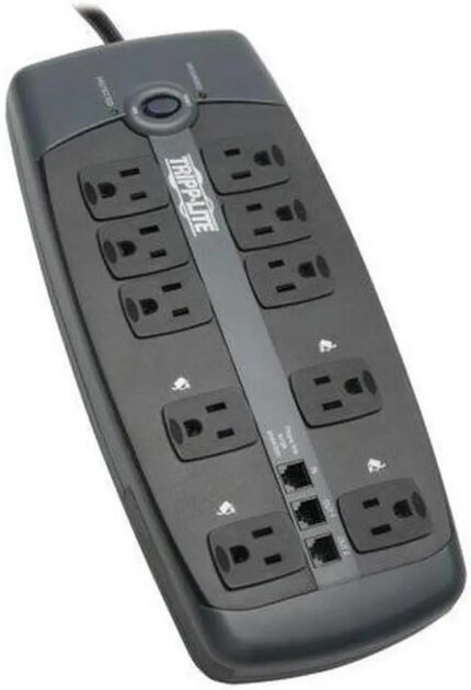 TRIPP LITE TLP1008TEL 8 Feet 10 + TEL Outlets 2395 Joules Protect It! Surge Suppressor