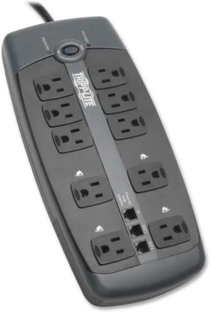 TRIPP LITE TLP1008TEL 8 Feet 10 + TEL Outlets 2395 Joules Protect It! Surge Suppressor