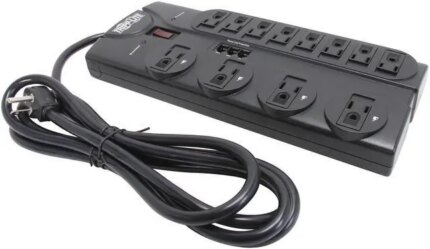 TRIPP LITE TLP1208TEL 8 Feet 12 + TEL Outlets 2160 Joules Surge Protector