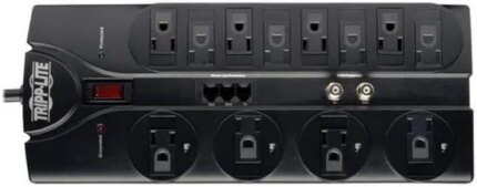 TRIPP LITE TLP1208TELTV 8 Feet 12 Outlets 2880 Joules Tel / Moden and Coaxial Protection - Protect It! Surge Suppressor