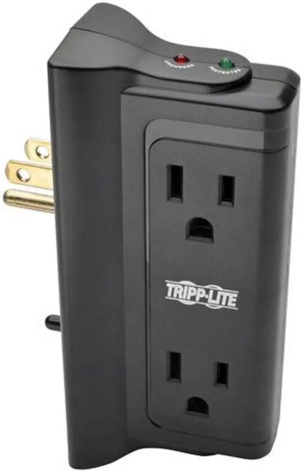 TRIPP LITE TLP4BK Wall Mount 4 Outlets 720 Joules Protect It! Surge Suppressor