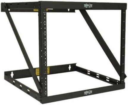 Tripp Lite Wall-Mount 2-Post Open Frame Rack, 8U / 12U / 22U Expandable Low-Profile Switch-Depth (SRWO8U22)
