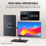 UPERFECT Portable Monitor 15.6 inch, 1080P FHD USB-C Portable Laptop Monitor HDMI Travel Monitor w/VESA & Smart Case, Matte IPS Display Eye Care