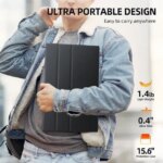 UPERFECT Portable Monitor 15.6 inch, 1080P FHD USB-C Portable Laptop Monitor HDMI Travel Monitor w/VESA & Smart Case, Matte IPS Display Eye Care