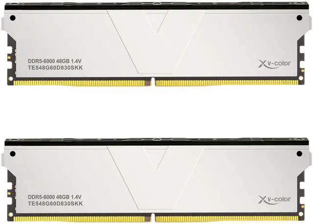 V-Color DDR5 96GB (48GBx2) 6000MHz CL30 2Rx8 OC ECC UNBUFFERED DIMM 1.4V (Overclocking ECC UDIMM) Memory Ram for Server (TE548G60D830SKK)