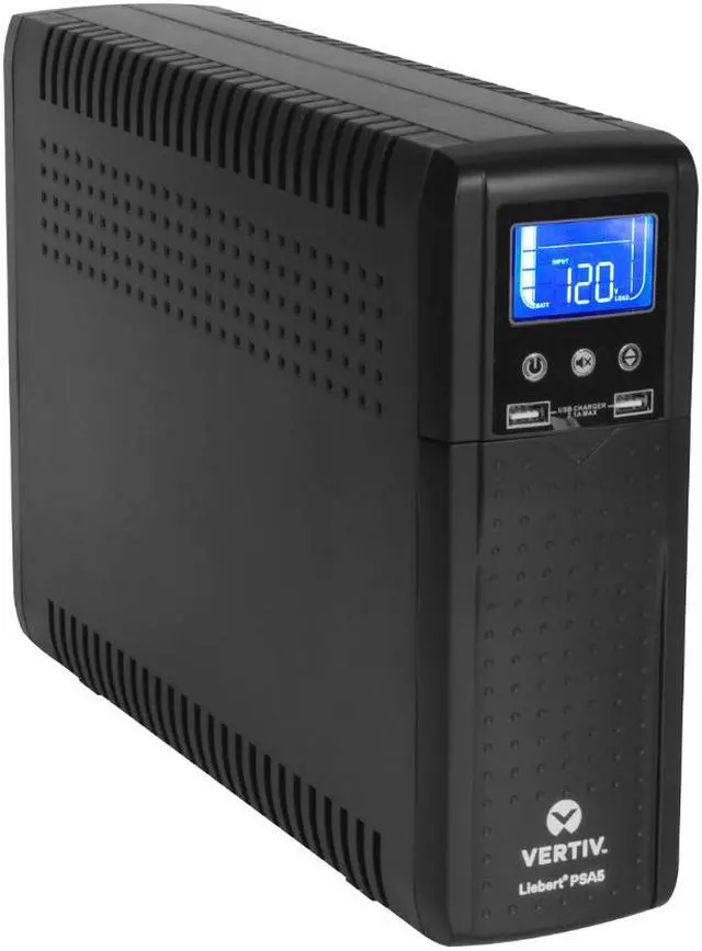 Vertiv Liebert PSA5-1500MT120 PSA5 UPS -1500VA/900W 120V| Line Interactive AVR Tower UPS - Battery Backup and Surge Protection|10 Total Outlets | 2