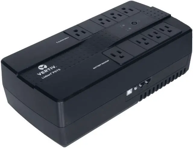 Vertiv Liebert PST5-500MT120 PST5 UPS - 500VA/300W 120V| Battery Backup & Surge Protection - 8 Outlets | Energy Star Certified