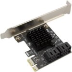 Weastlinks PCIe to 4 Ports SATA 3 III 3.0 6 Gbps SSD Adapter PCI-e PCI Express x1 Controller Board Expansion Card Support x4 x6 x8 x16