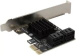 Weastlinks PCIe to 4 Ports SATA 3 III 3.0 6 Gbps SSD Adapter PCI-e PCI Express x1 Controller Board Expansion Card Support x4 x6 x8 x16