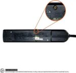 Weltron 6-Outlet Surge Protector Power Strip WSP-600PLF-15BK