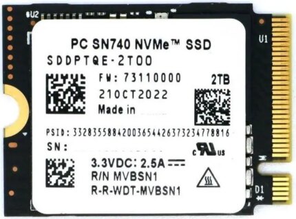 Western Digital SN740 NVME M.2 2230 SSD 2TB SDDPTQE-2T00 - OEM